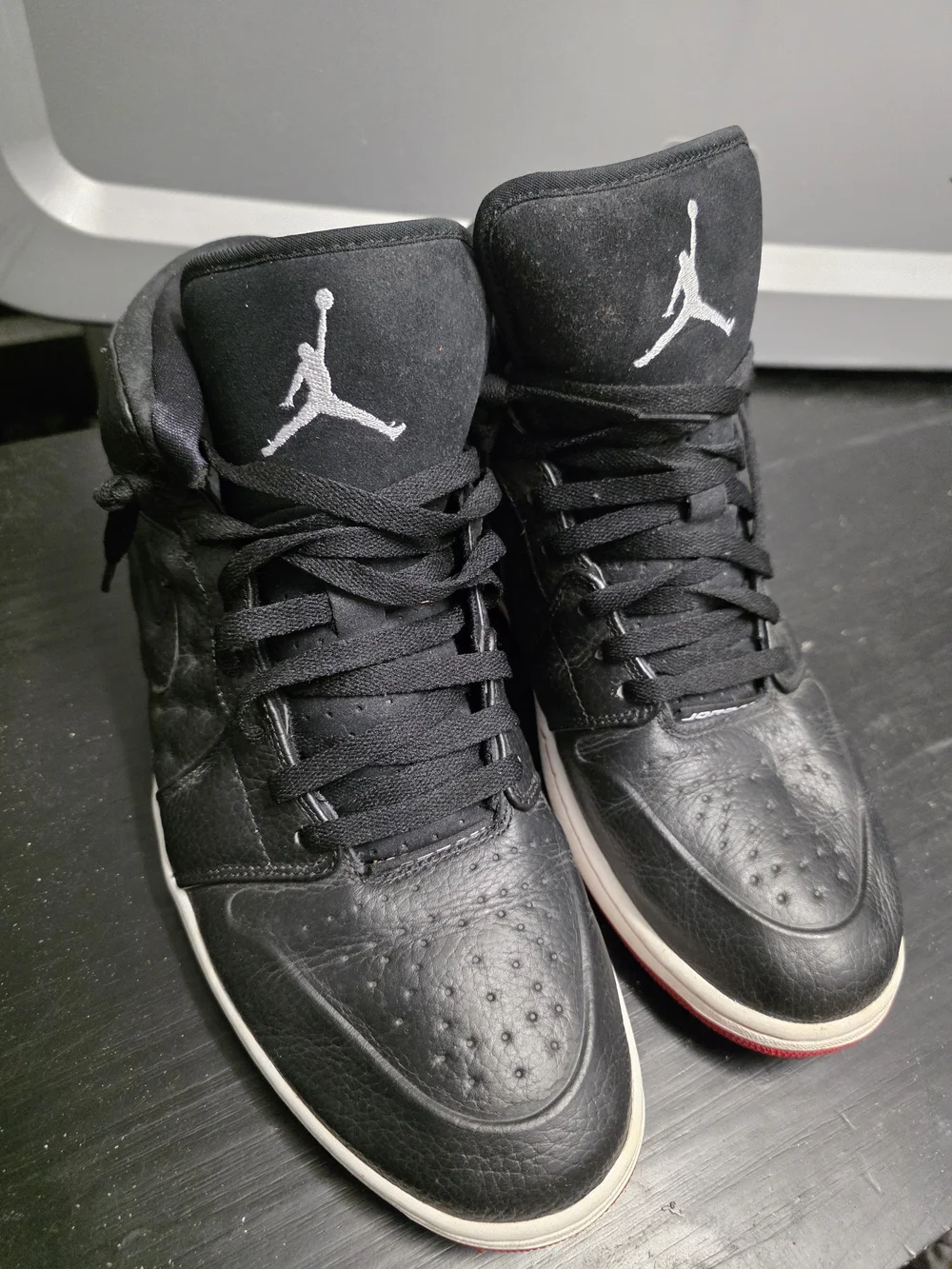 Size 13 Air Jordan 1 Retro 97 Playoff Black Red Basketball run train play shoe